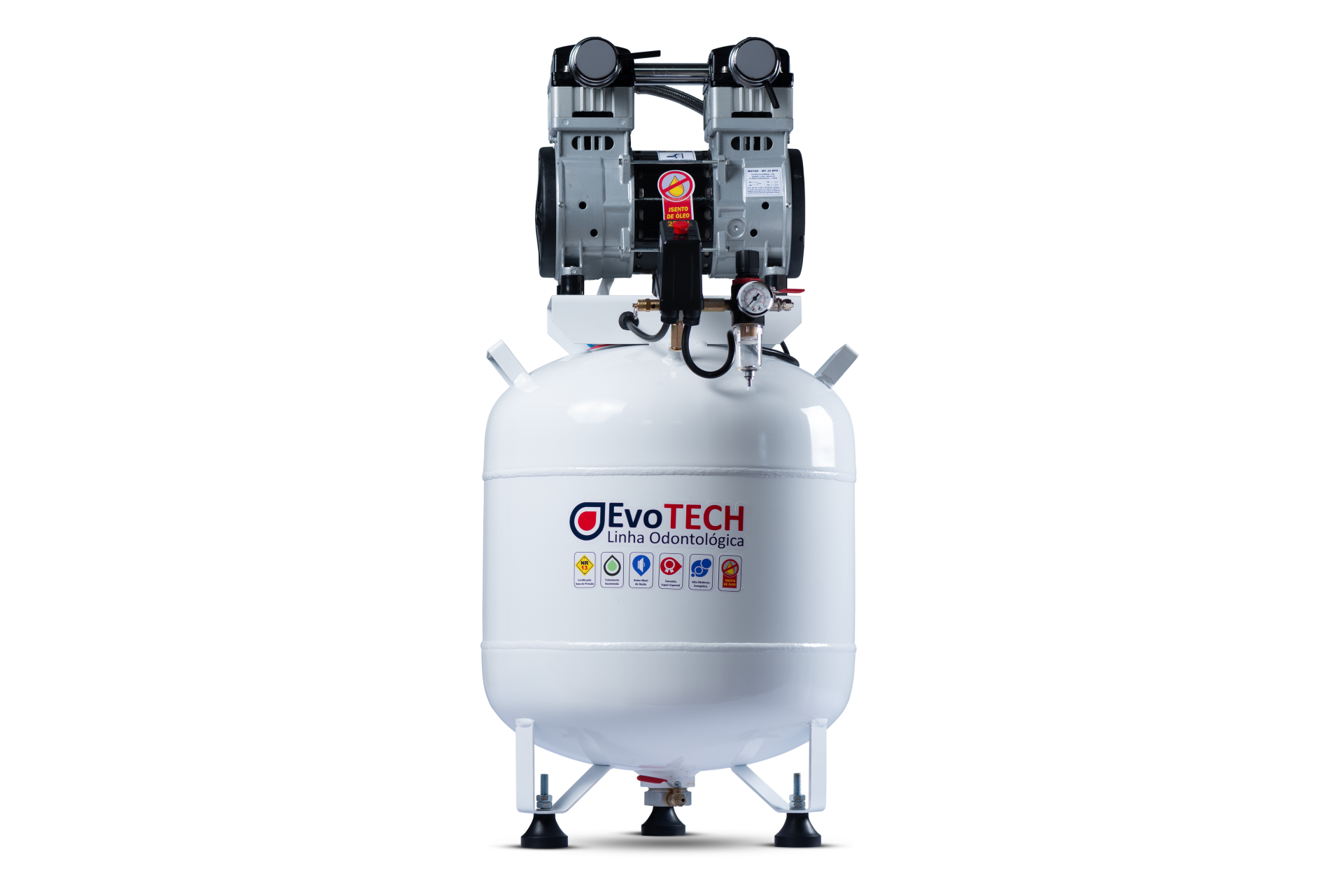  Compressor Odontológico Evotech 65 Litros 2 HP 10 PCM